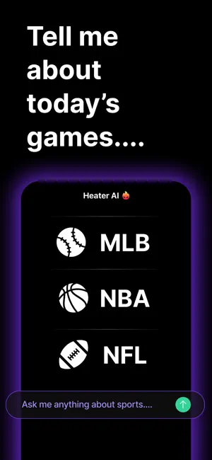 Heater AI - Sports Chat screenshot 1