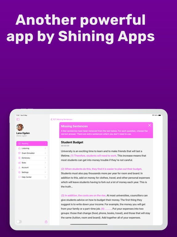 English B1 PET iPad screenshot 7 - Education app