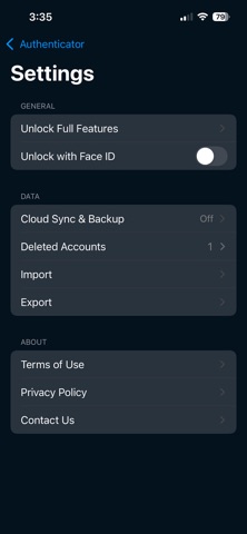 Authenticator OTP Manager iPhone screenshot