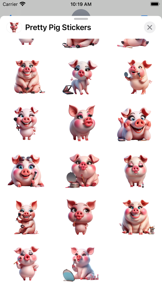 #3. Pretty Pig Stickers (iOS) Podle: Paul Scott