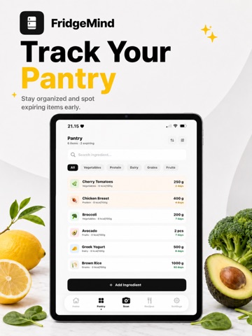 FridgeMind: AI Pantry & Meals iPad screenshot