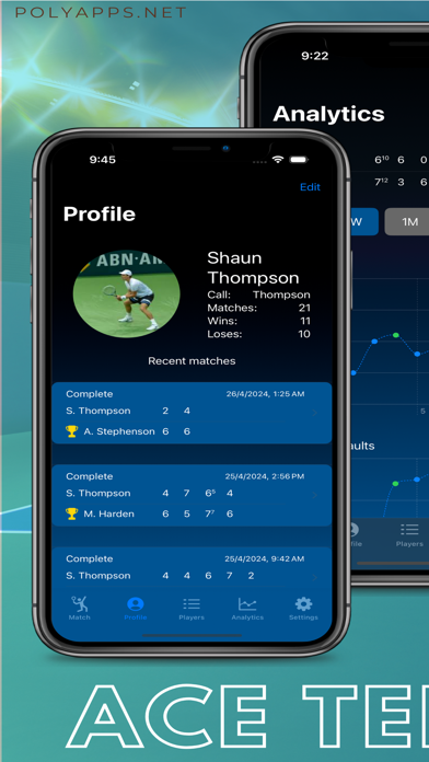 Ace Tennis Tracker Screenshot