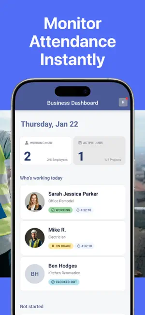 Work Hour Tracker・EmployeeLink screenshot 2