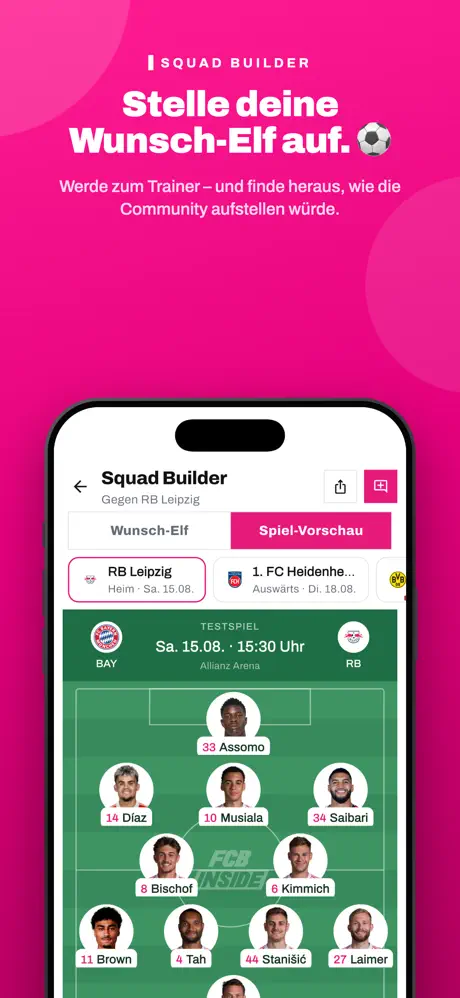 FCBinside-App: Squad Builder