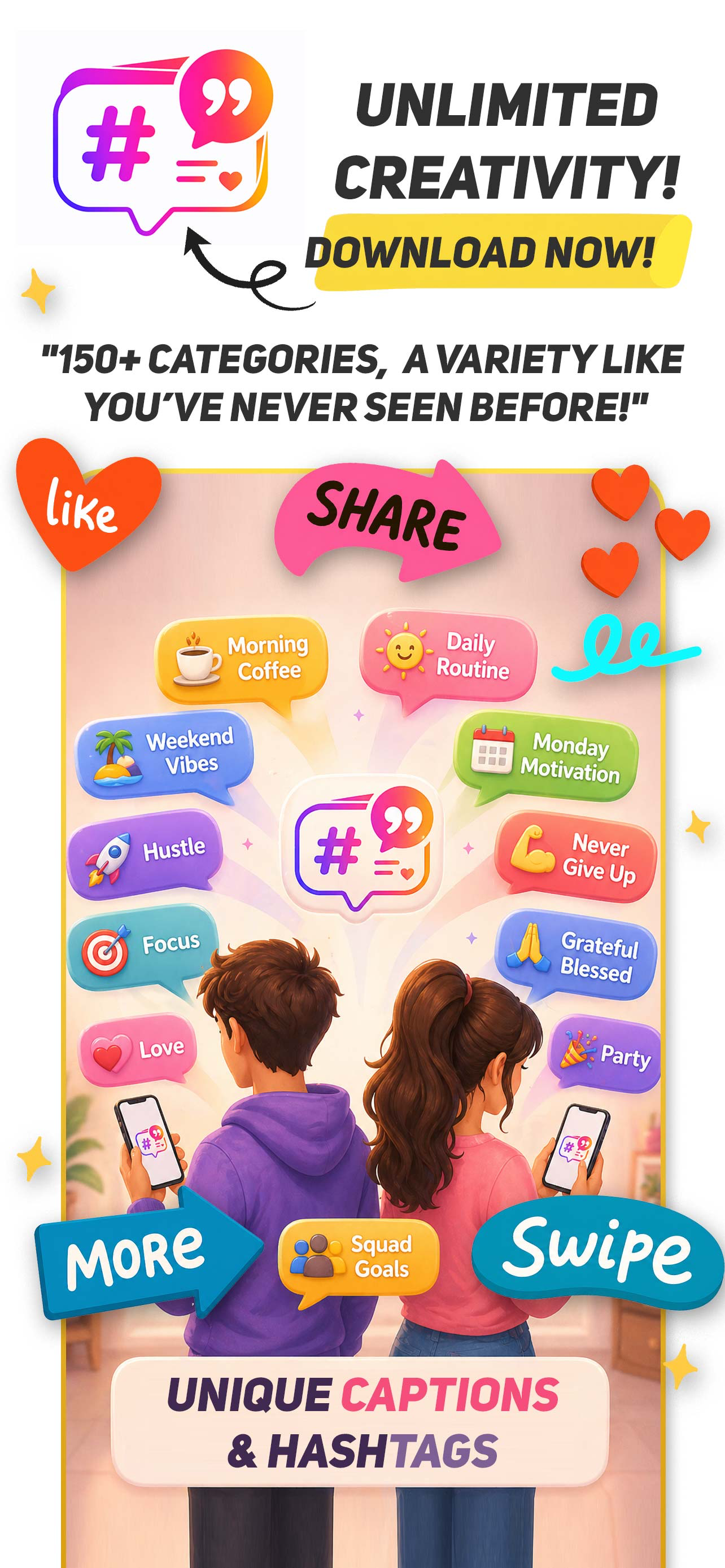 Captions & Tags – Easy Copy