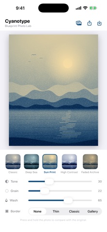 Cyanotype: Blueprint Photo Lab のスクリーンショット