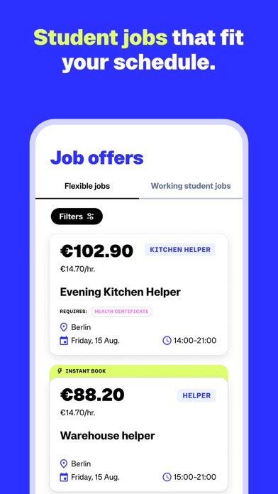 Screenshot 1 of Zenjob - Flexible Nebenjobs App