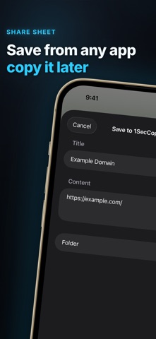 1SecCopy: Clipboard & Keyboard screenshot