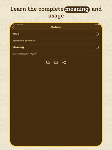 Telugu Dictionary - Translator iPad screenshot