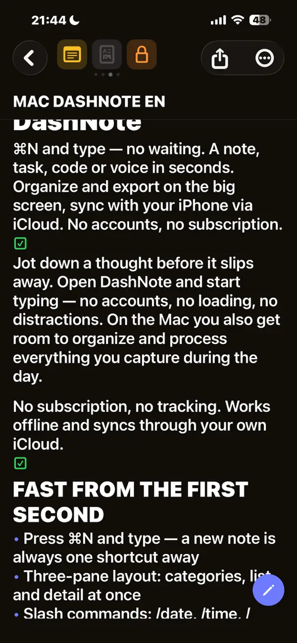 Screenshot #2 pour DashNote - Quick Notes