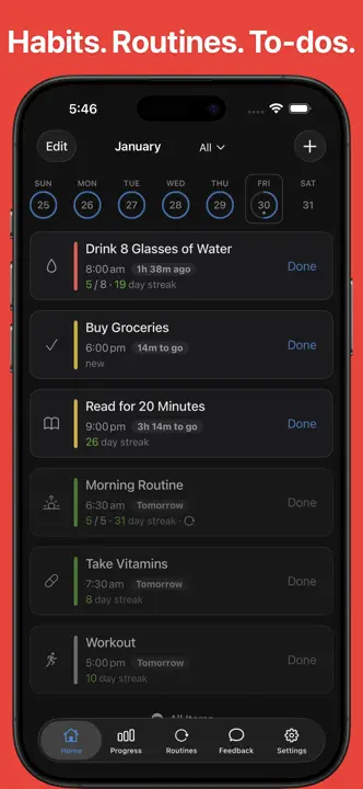 Habit Hub: Screenshot 1 von 10