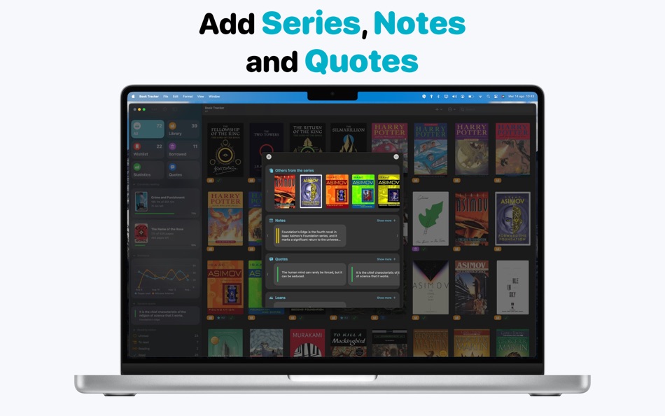 #6. Book Tracker - Reading log (macOS) Podle: Simone Montalto