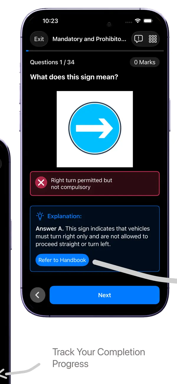 Screenshot #2 pour BTT, FTT, RTT - Theory Test SG