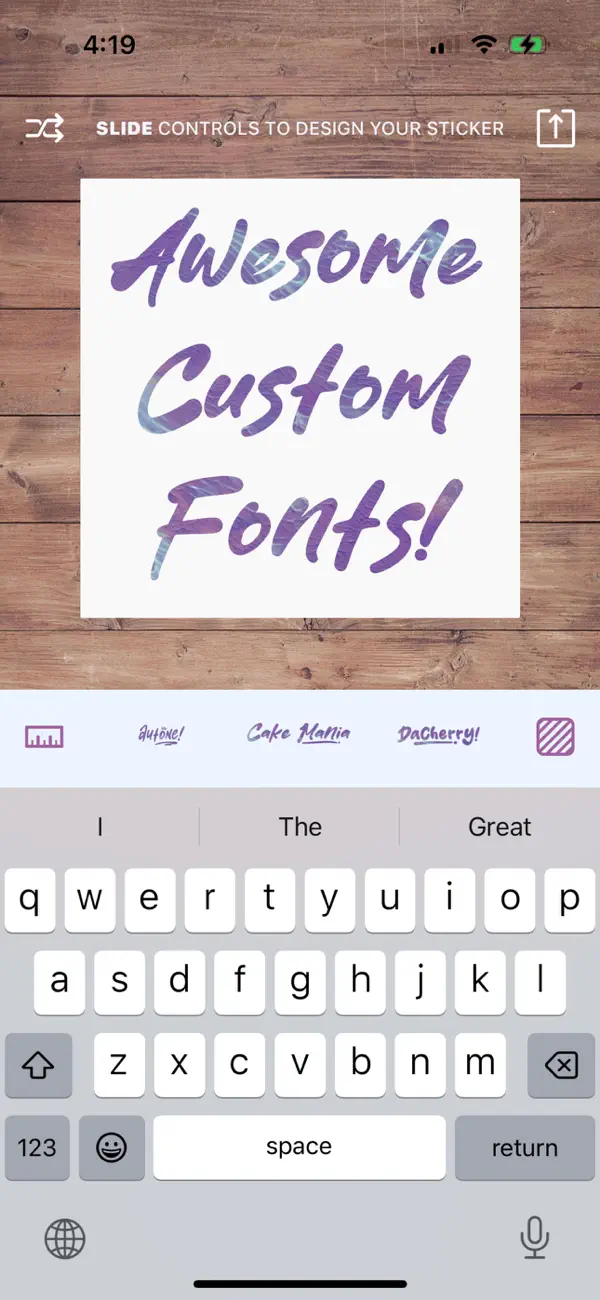 Screenshot #1 pour Flair: Acrylic Stickers