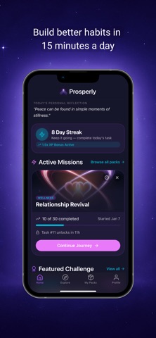 Prosperly: 30-Day Challenges screenshot