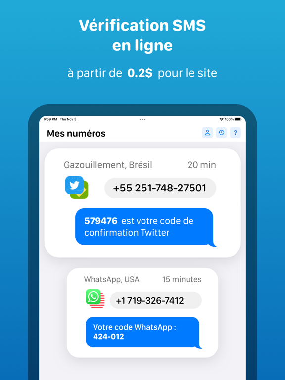 Screenshot #4 pour SMS Virtual - Receive SMS