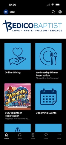 Bedico Baptist Church iPhone screenshot