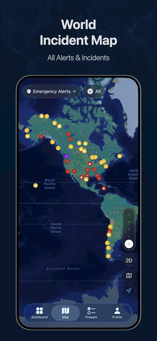 Screenshot #3 pour Ward: World Emergency Alerts