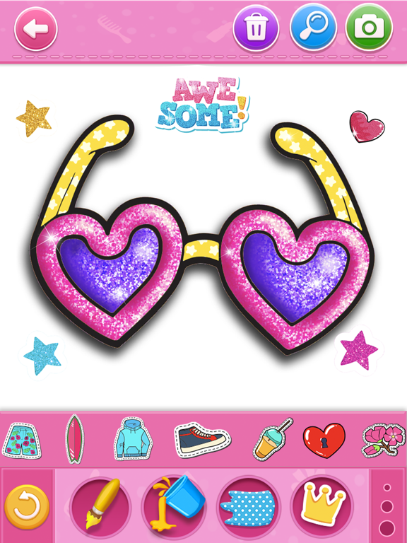Screenshot #6 pour Glitter beauty coloring book