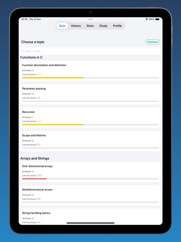 C Programming -Quiz iPad screenshot