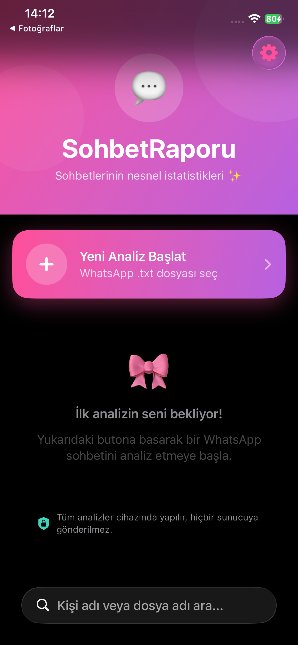Sohbet Raporu screenshot 2