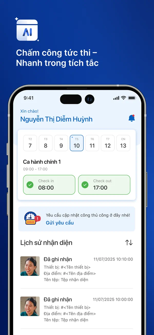 Screenshot #1 pour VMSmart Attendance