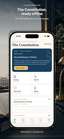 Australian Constitution iPhone screenshot