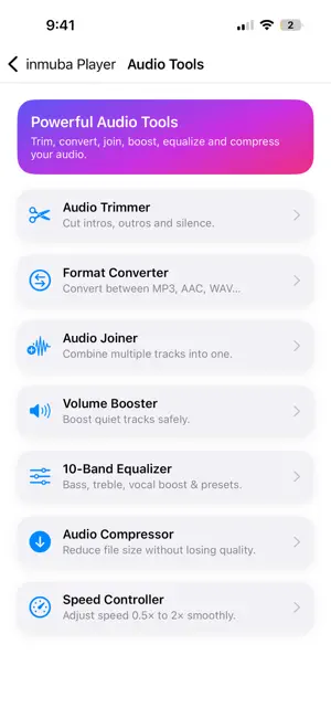 inmuba Player: Audio & Video screenshot 3