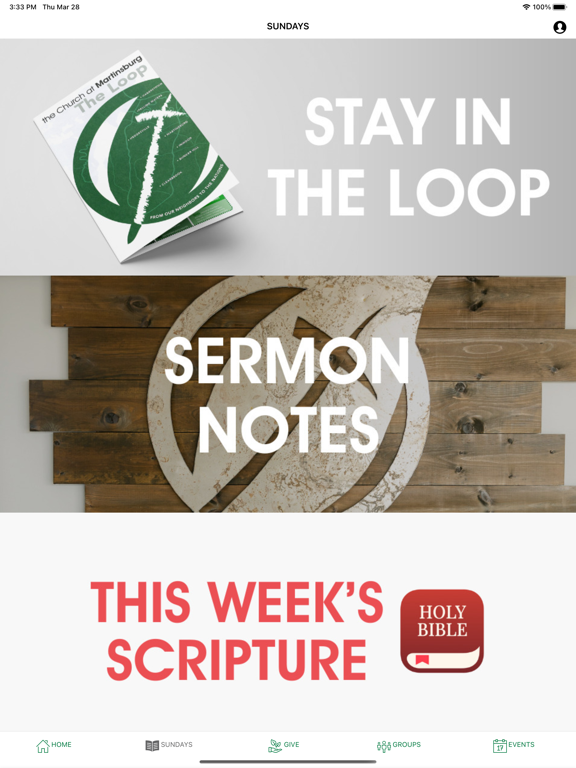 The Church at Martinsburg iPad screenshot 2 - Lifestyle app