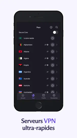 Capture d'écran de Proton VPN: Privé Et Rapide sur iPhone 3