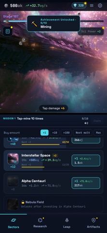 Space Tap Miner: Idle Frontier Screenshot 4 of 5
