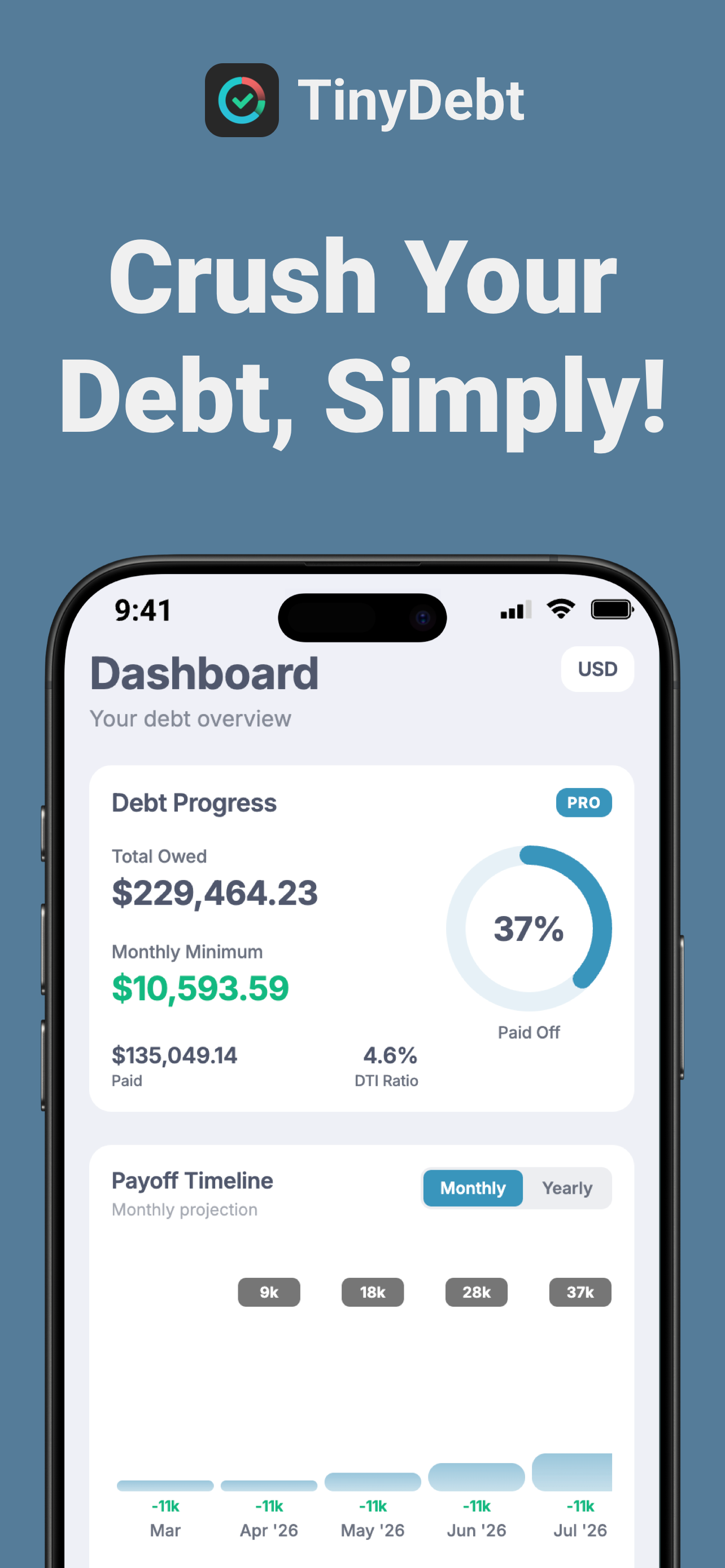 TinyDebt: Debt Payoff Tracker