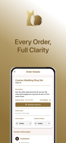 Jewellery Order Book screenshot