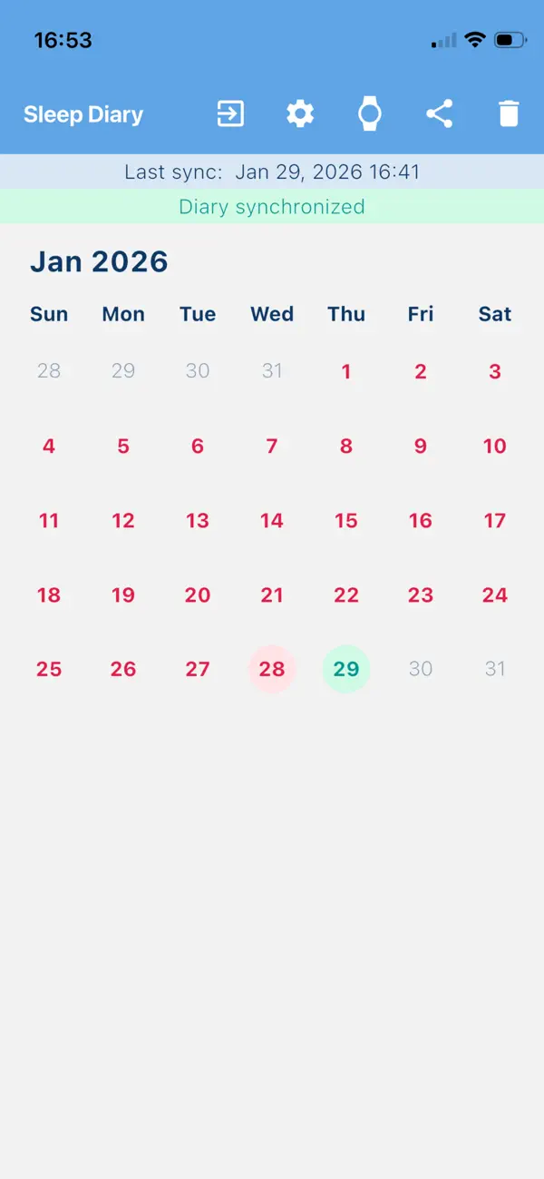 Screenshot #1 pour Condor Sleep Diary