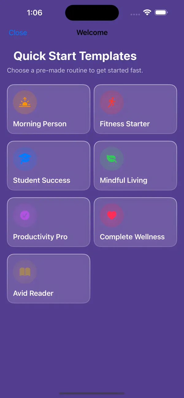 Screenshot #1 pour Momentum Habit Builder
