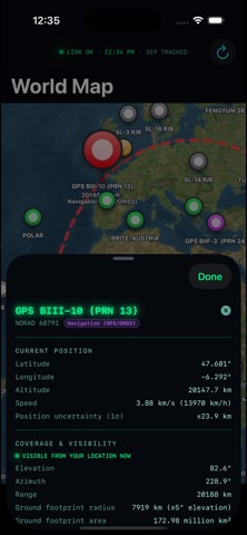 SatTrackerApp app screenshot