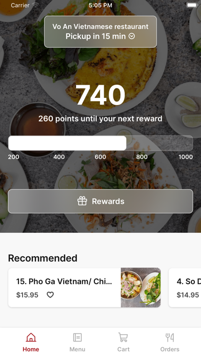 Vo An Vietnamese restaurant iPhone screenshot 1 - Food & Drink app