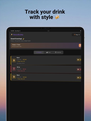 BoozeBuddy – Alcohol Tracker iPad screenshot