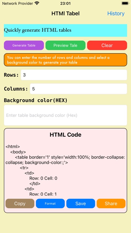 QuickGenerateHtml