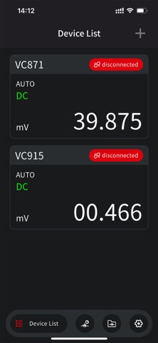 Voltcraft VC800 VC900 Series iPhone screenshot