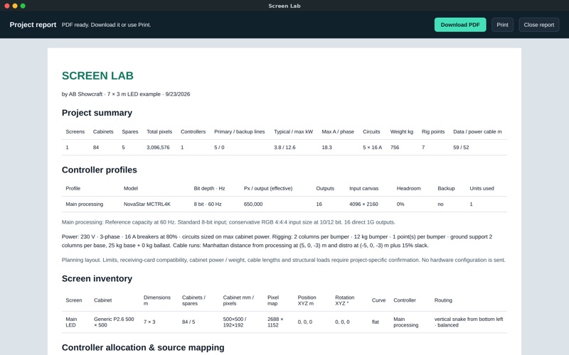 Screen Lab: LED Wall Planner screenshot 7