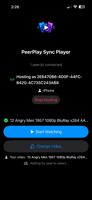 PeerPlay Sync Player Screenshot 3 of 4