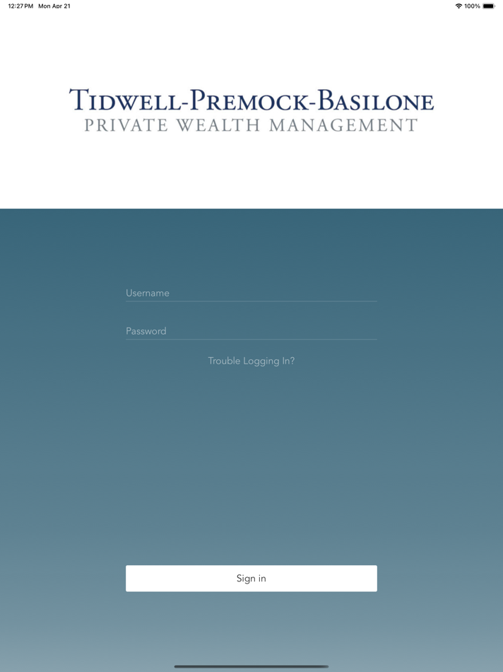#1. TPB PWM (iOS) 由: Tidwell Premock Basilone Private Wealth Management Inc.