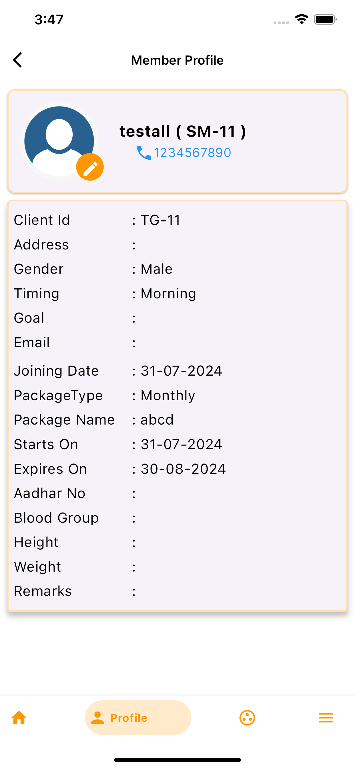 GT Fit Client