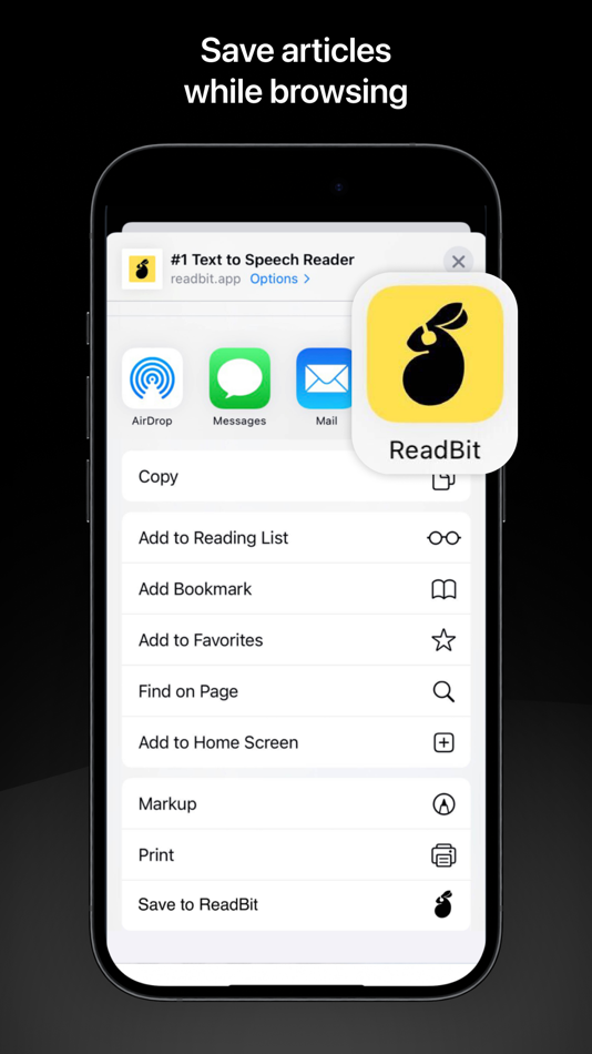 #5. Text to Speech Reader: ReadBit (iOS) By: Virtual Collaboration Research Inc.