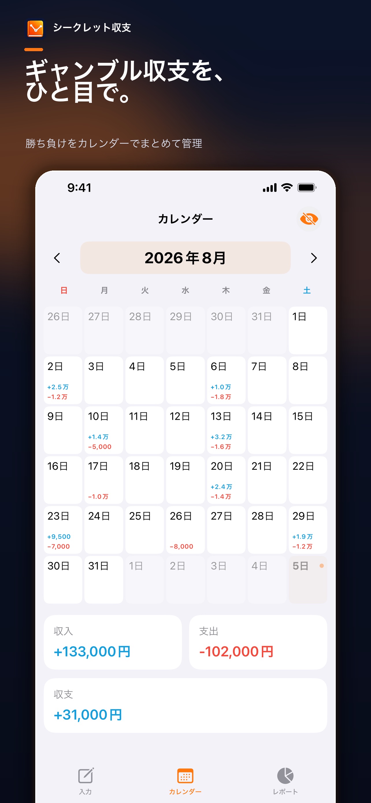 Screenshot 1 of シークレット収支