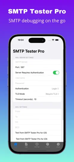 Capture d'écran de SMTP Tester Pro sur iPhone 1