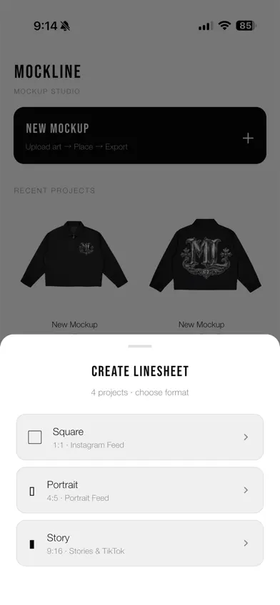 Mockline screenshot 1