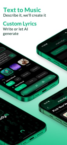 MelodyAi Ai Song Generator iPhone screenshot
