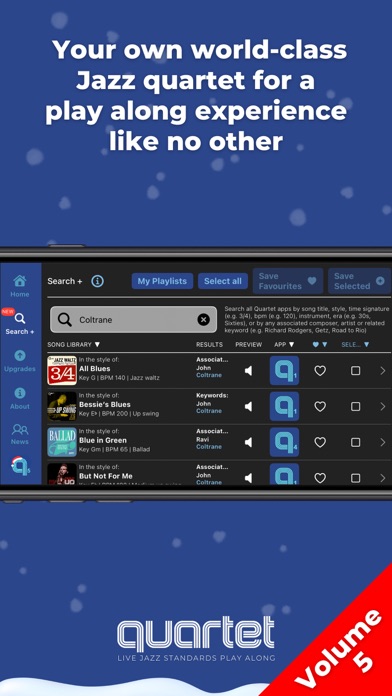 Quartet 5 (Christmas) iPhone screenshot 6 - Music app